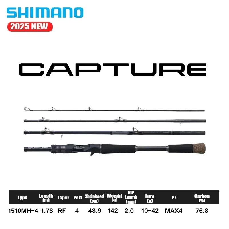 Shimano Capture Travel Baitcasting Rod 4-5 Pieces - Fish & Cheaps | Fishing & Outdoor Gear