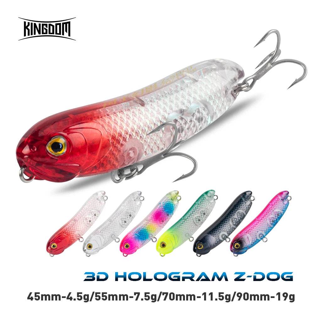 Kingdom Z-Dog 3D Hologram Topwater Lure - Fish & Cheaps | Fishing & Outdoor Gear