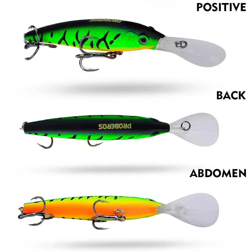 PROBEROS Topwater Minnow Bait – Realistic Floating Hard Lure - Fish & Cheaps | Fishing & Outdoor Gear