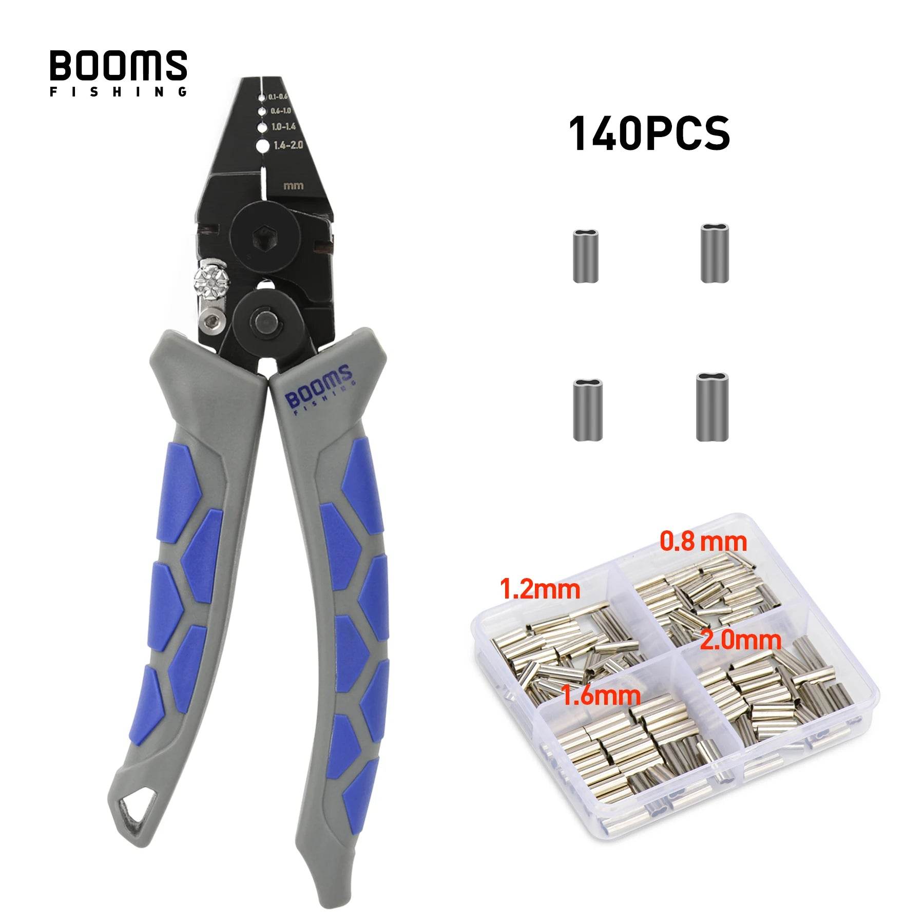 Booms Fishing CP4 Carbon Steel Crimping Pliers & 140 Crimp Sleeves Kit - Fish & Cheaps | Fishing & Outdoor Gear