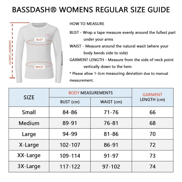 Bassdash Women’s UPF 50+ Long Sleeve Fishing Shirt - Fish & Cheaps | Fishing & Outdoor Gear