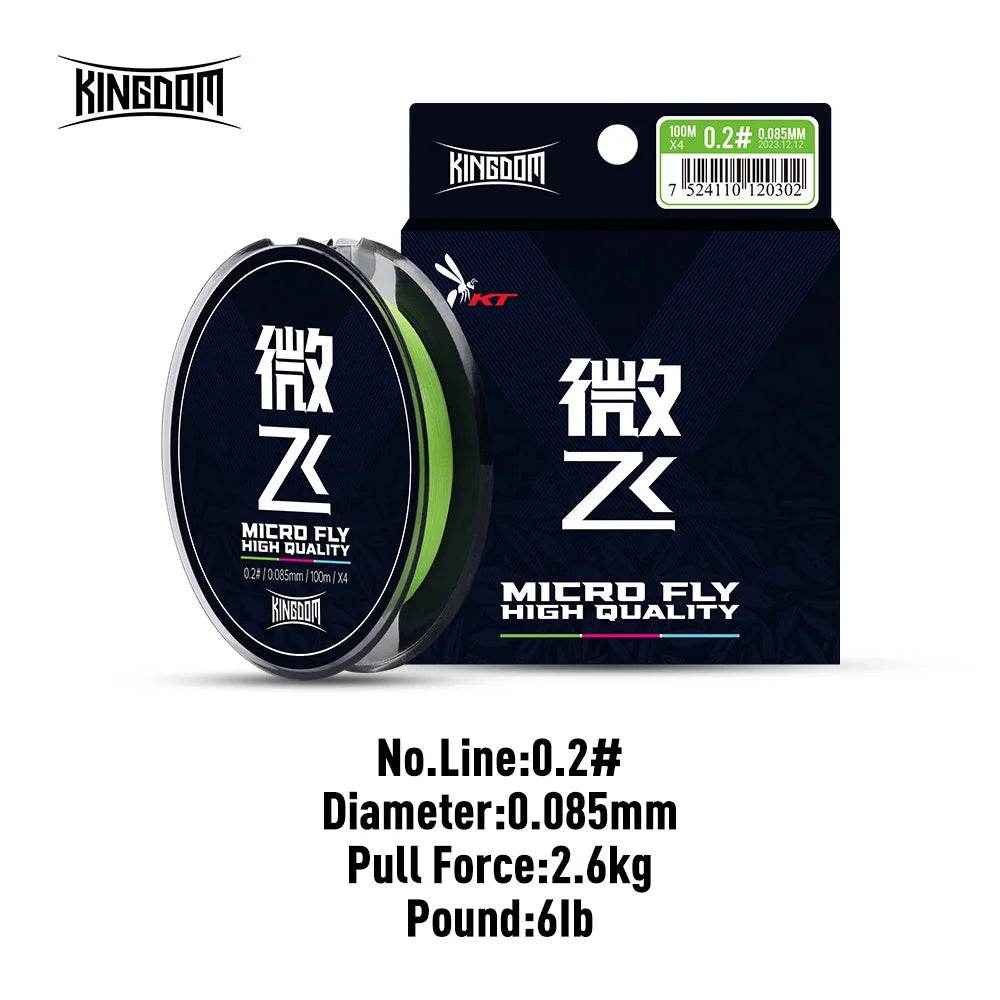 Kingdom Micro Fly MX T4/T8 PE Braided Fishing Line - Fish & Cheaps | Fishing & Outdoor Gear