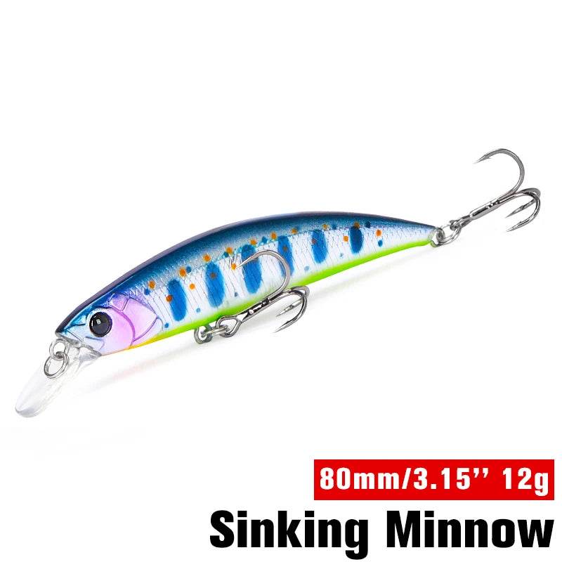 TSURINOYA 80S Sinking Minnow – 8cm Hard Bait - Fish & Cheaps | Fishing & Outdoor Gear