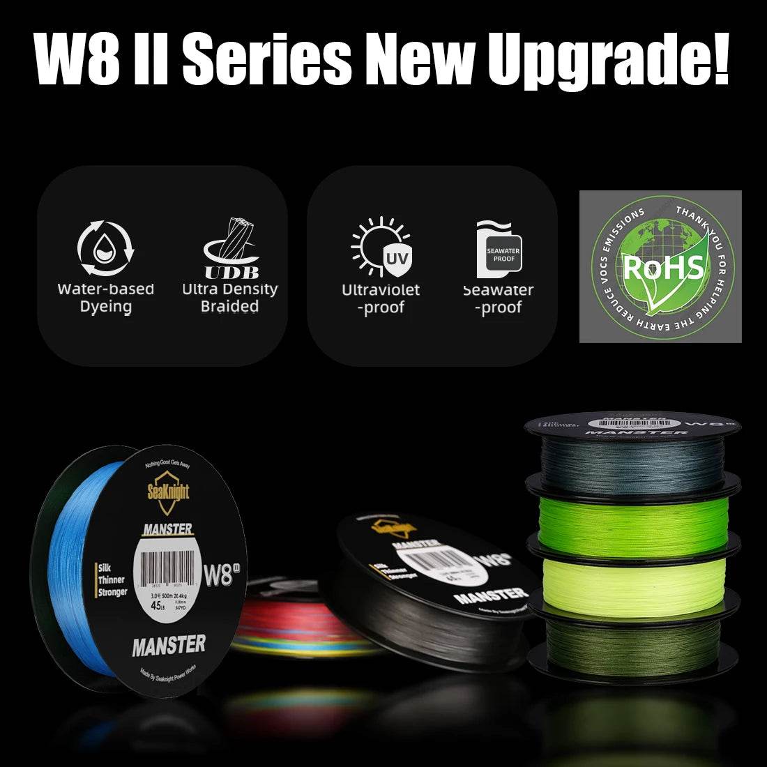 SeaKnight W8II 150m 8-Strand Silicone PE Braided Line - Fish & Cheaps | Fishing & Outdoor Gear