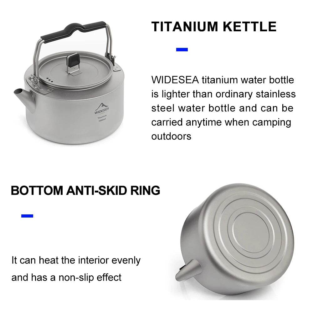 Widesea Titanium Camping Kettle - Fish & Cheaps | Fishing & Outdoor Gear