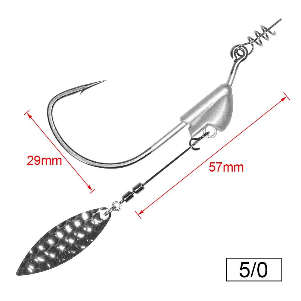 Spinpoler Underspin Jigheads – Bladed Weedless Swimbait Hooks - Fish & Cheaps | Fishing & Outdoor Gear