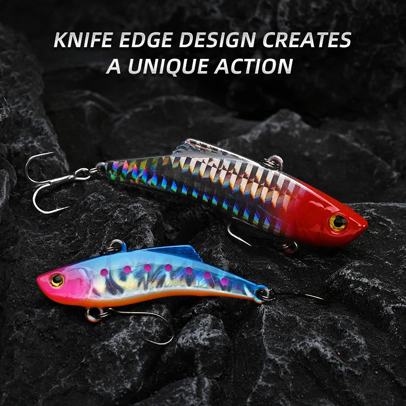 ALLBLUE Silent VIB Sinking Fishing Lure 8g 18g Hard Solid Wobbler Plastic Vibration Trout Bass Pike Artificial Winter Ice Bait