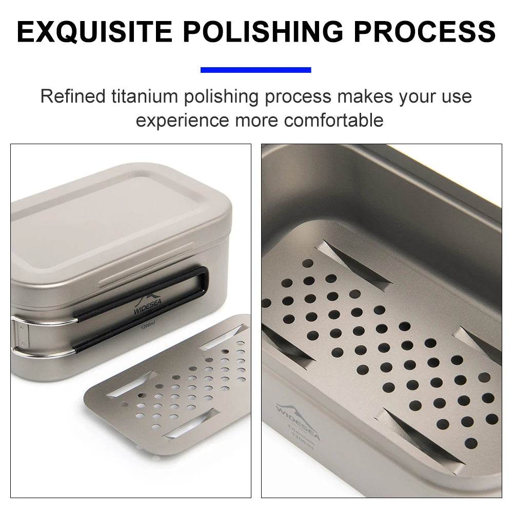 Widesea Lightweight Titanium Camping Lunch Box - Fish & Cheaps | Fishing & Outdoor Gear