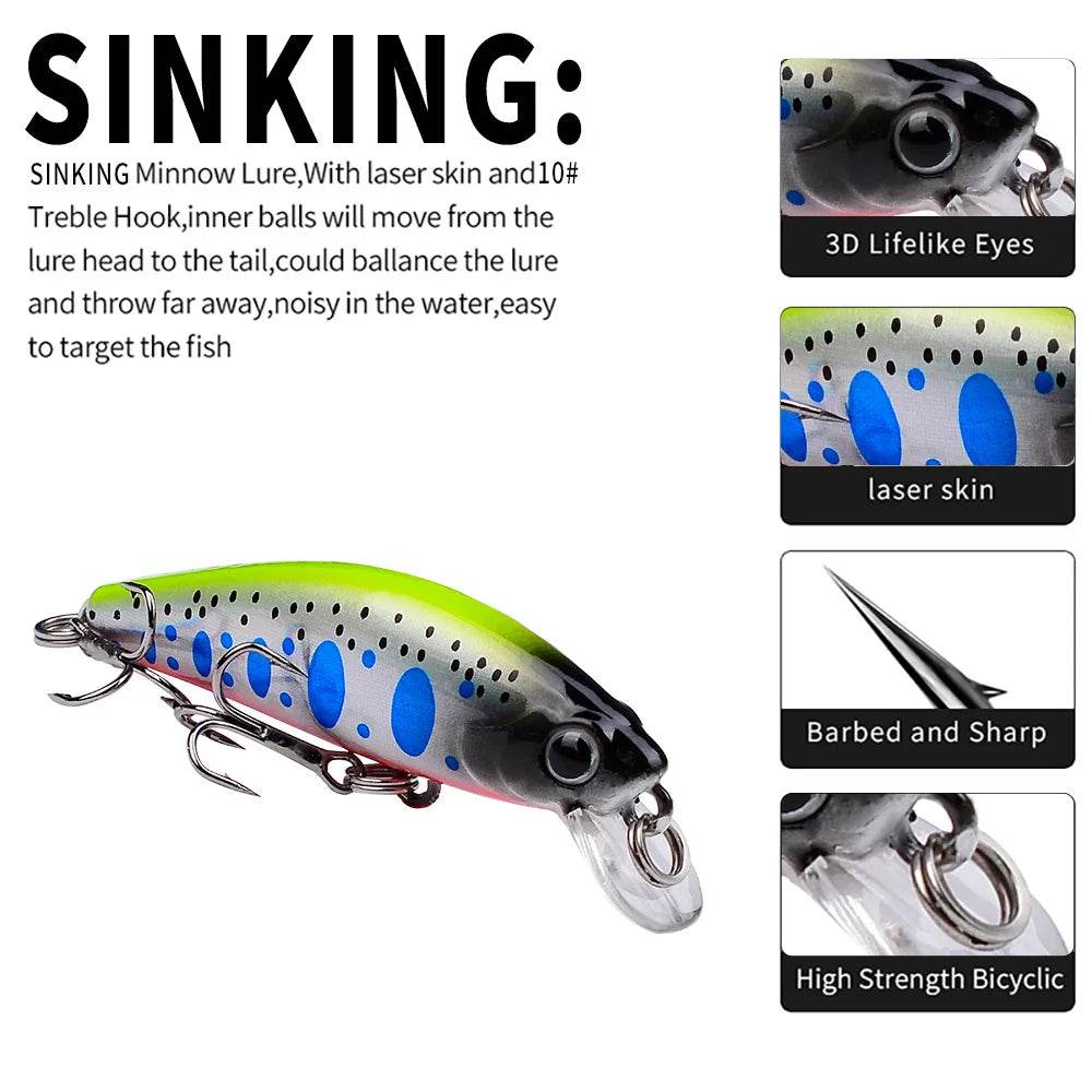 PROBEROS Mini Sinking Minnow Wobbler - Fish & Cheaps | Fishing & Outdoor Gear