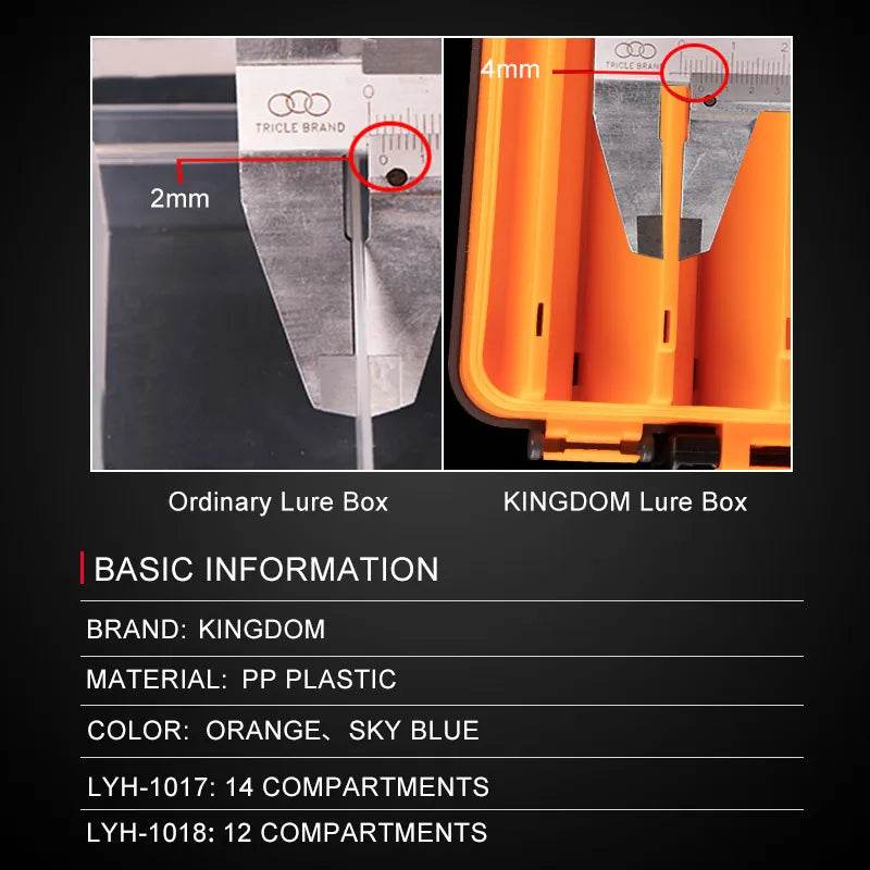 KINGDOM Double-Sided Fishing Tackle Box - Fish & Cheaps | Fishing & Outdoor Gear