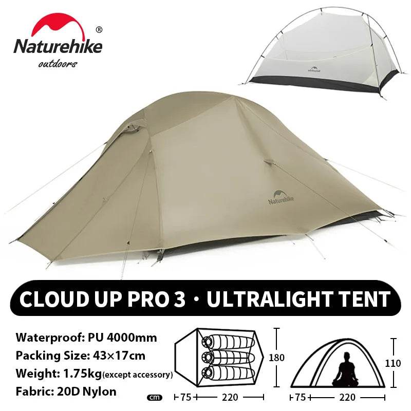 Naturehike Cloud Up 3 Ultralight Tent - Fish & Cheaps | Fishing & Outdoor Gear