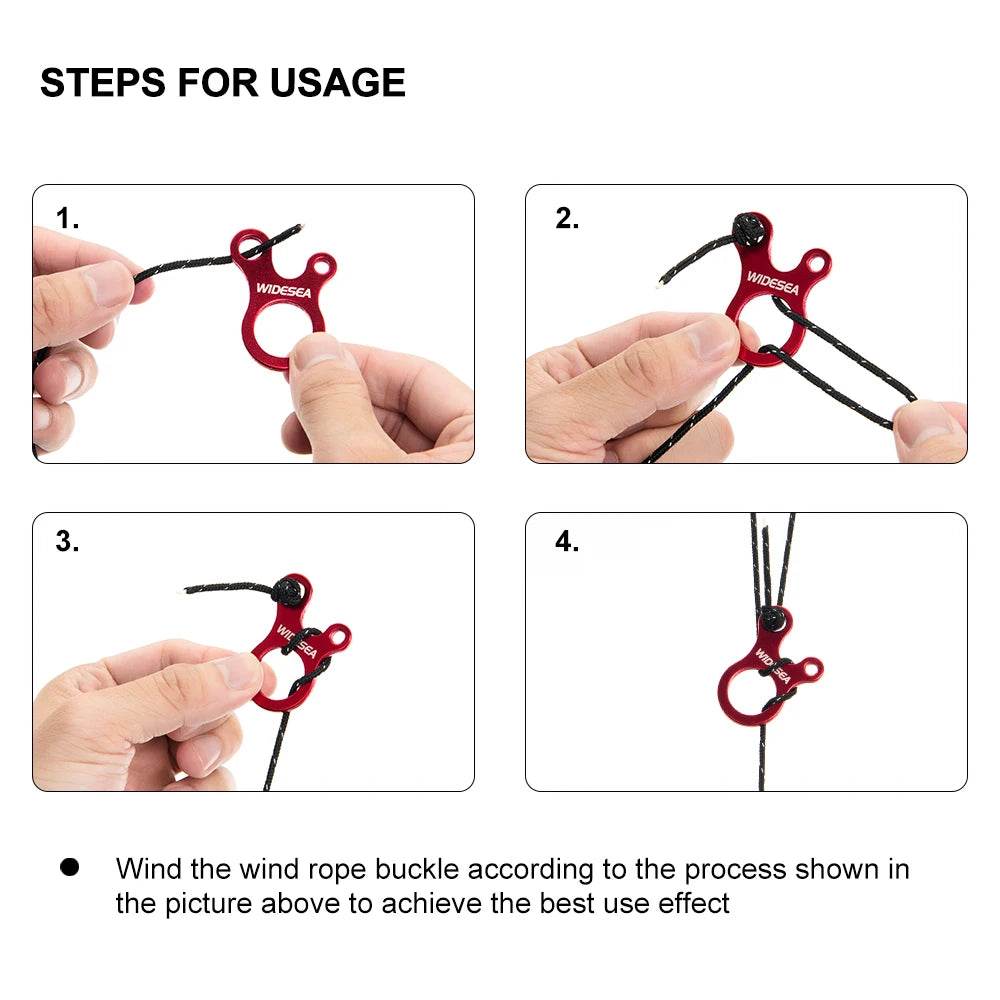 Widesea Aluminium Wind Rope Buckles — 4 Pack - Fish & Cheaps | Fishing & Outdoor Gear