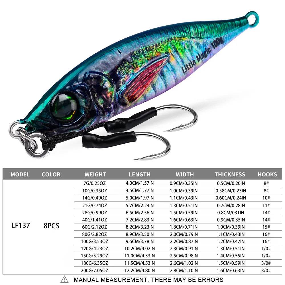 PROBEROS Metal Slow Jig Lure – Luminous Saltwater - Fish & Cheaps | Fishing & Outdoor Gear