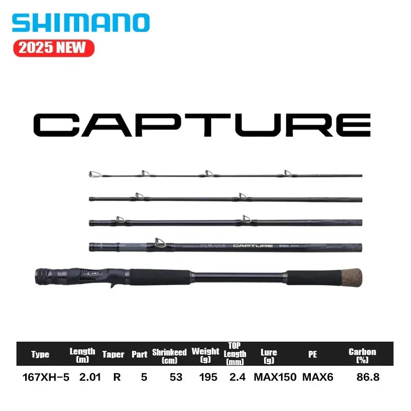 Shimano Capture Travel Baitcasting Rod 4-5 Pieces - Fish & Cheaps | Fishing & Outdoor Gear