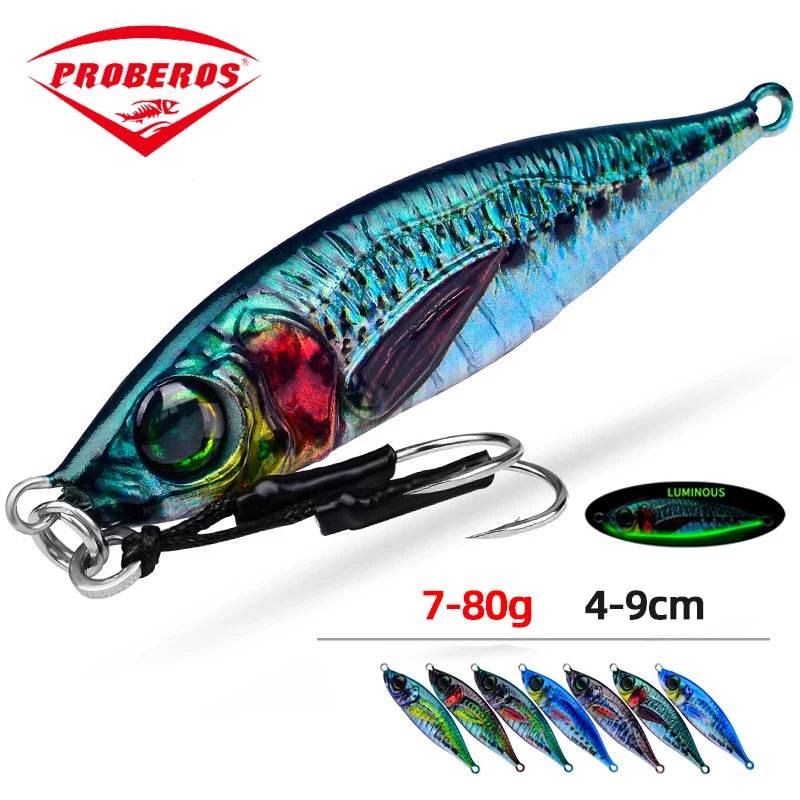 PROBEROS Metal Slow Jig Lure – Luminous Saltwater - Fish & Cheaps | Fishing & Outdoor Gear
