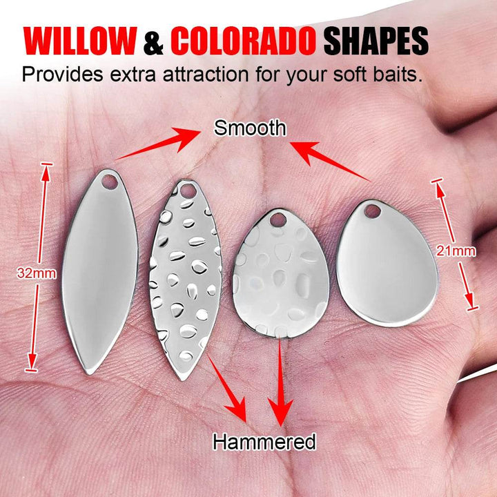 Spinpoler Silver Brass Spinner Blades (20pcs) - Fish & Cheaps | Fishing & Outdoor Gear