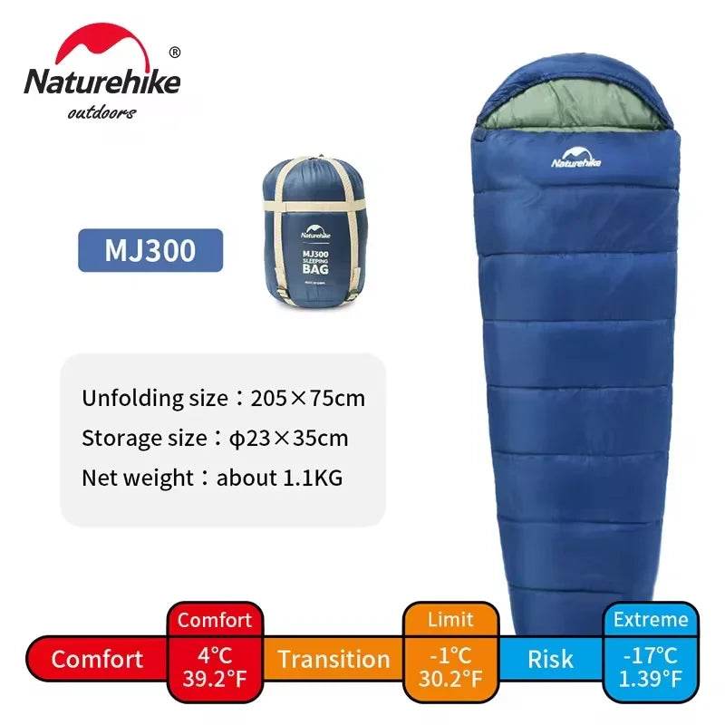 Naturehike MJ300 MJ600 Mummy Sleeping Bag - Fish & Cheaps | Fishing & Outdoor Gear