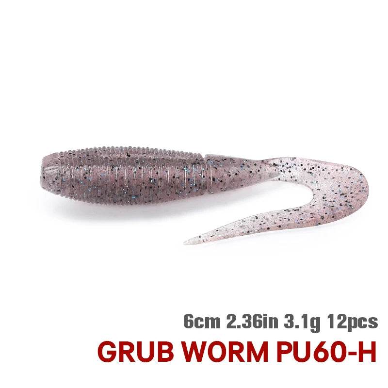 TSURINOYA PULSE Grub Soft Lure 6cm - Fish & Cheaps | Fishing & Outdoor Gear