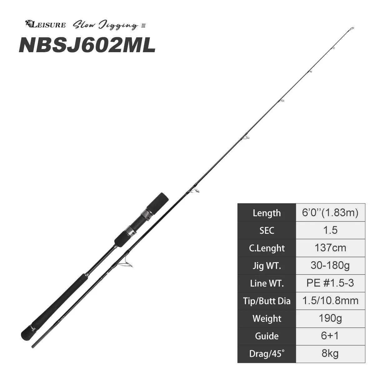 NOEBY Leisure III Solid Tip Slow Jig Rod - Fish & Cheaps | Fishing & Outdoor Gear