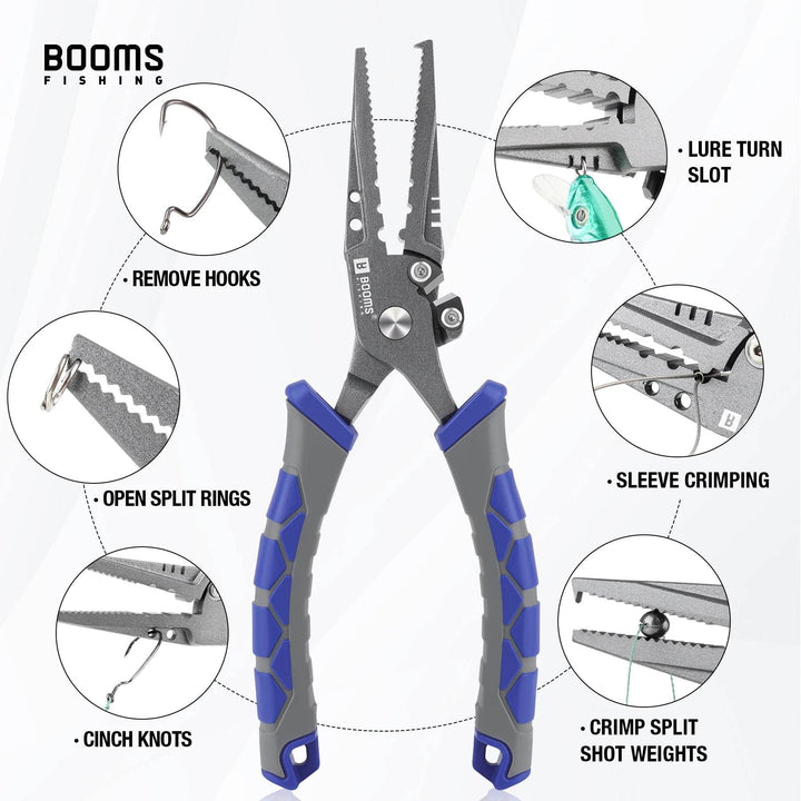 Booms Fishing XW12 Carbon Steel Fishing Pliers - Fish & Cheaps | Fishing & Outdoor Gear