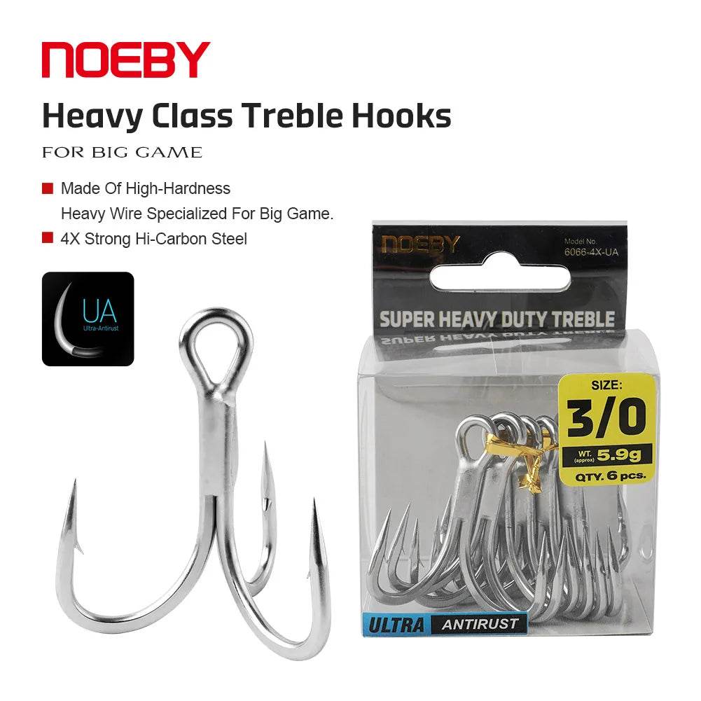 NOEBY Heavy Class Treble Hook – Big Game Power - Fish & Cheaps | Fishing & Outdoor Gear