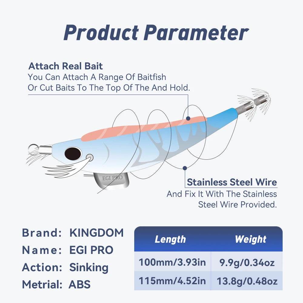 Kingdom Bandag EGI Pro Squid Jig - Fish & Cheaps | Fishing & Outdoor Gear