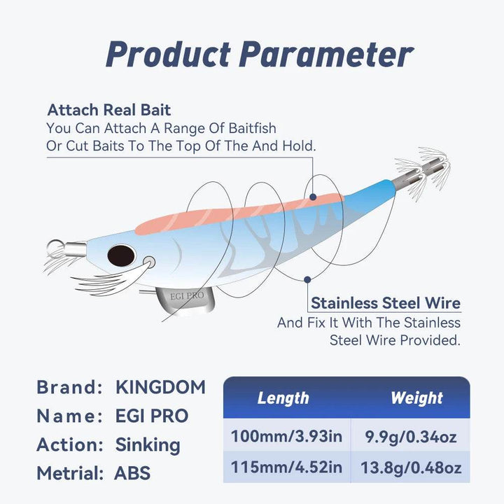 Kingdom Bandag EGI Pro Squid Jig - Fish & Cheaps | Fishing & Outdoor Gear