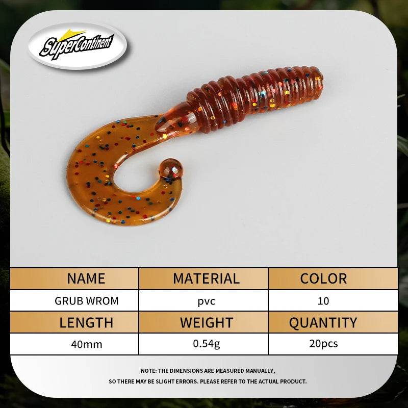 Supercontinent Power Mace 4cm Grub Soft Lure - Fish & Cheaps | Fishing & Outdoor Gear