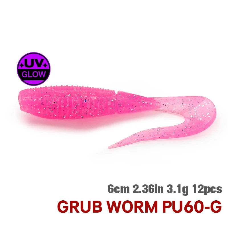 TSURINOYA PULSE Grub Soft Lure 6cm - Fish & Cheaps | Fishing & Outdoor Gear