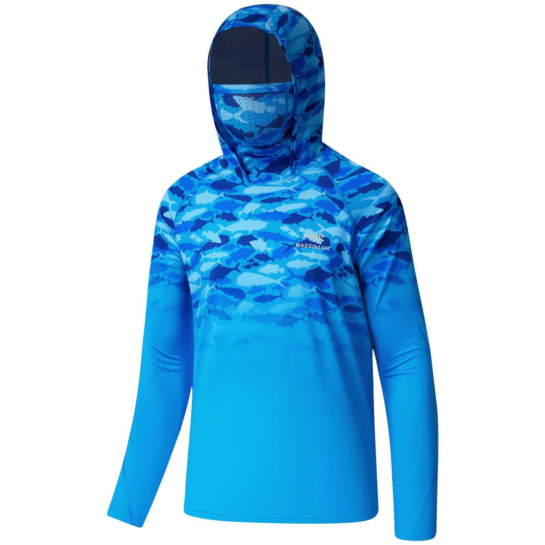 BASSDASH Youth UPF 50+ Hooded Shirt with Mask - Fish & Cheaps | Fishing & Outdoor Gear