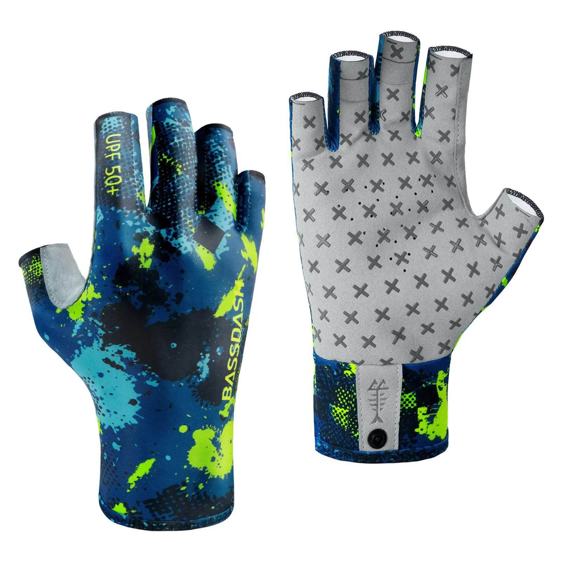 BASSDASH 3/4 Finger UPF 50+ Sun Gloves - Fish & Cheaps | Fishing & Outdoor Gear
