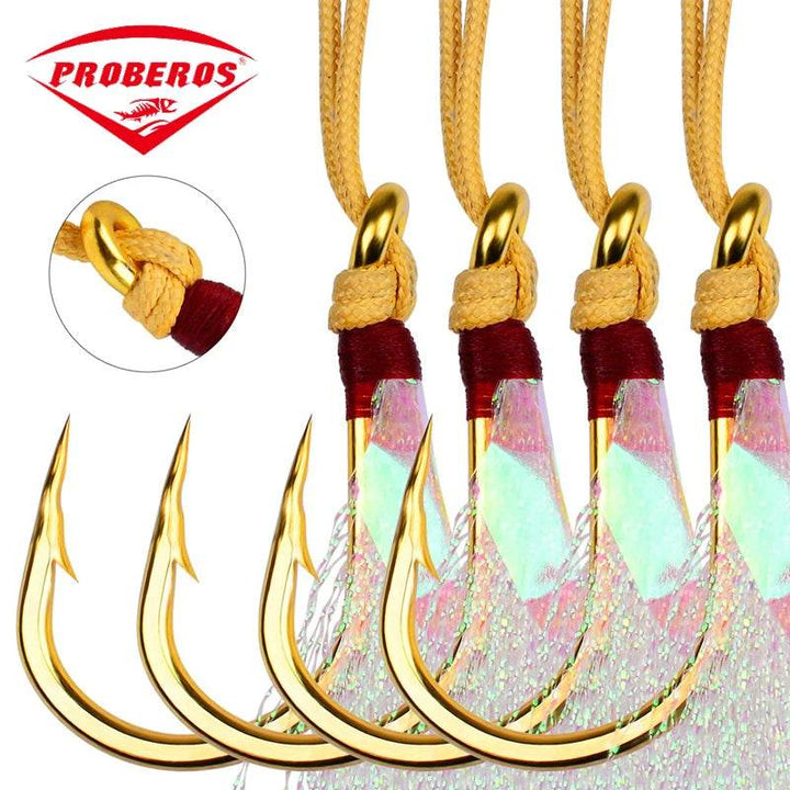 PROBEROS Saltwater Feathered Hooks 5-Pack - Fish & Cheaps | Fishing & Outdoor Gear
