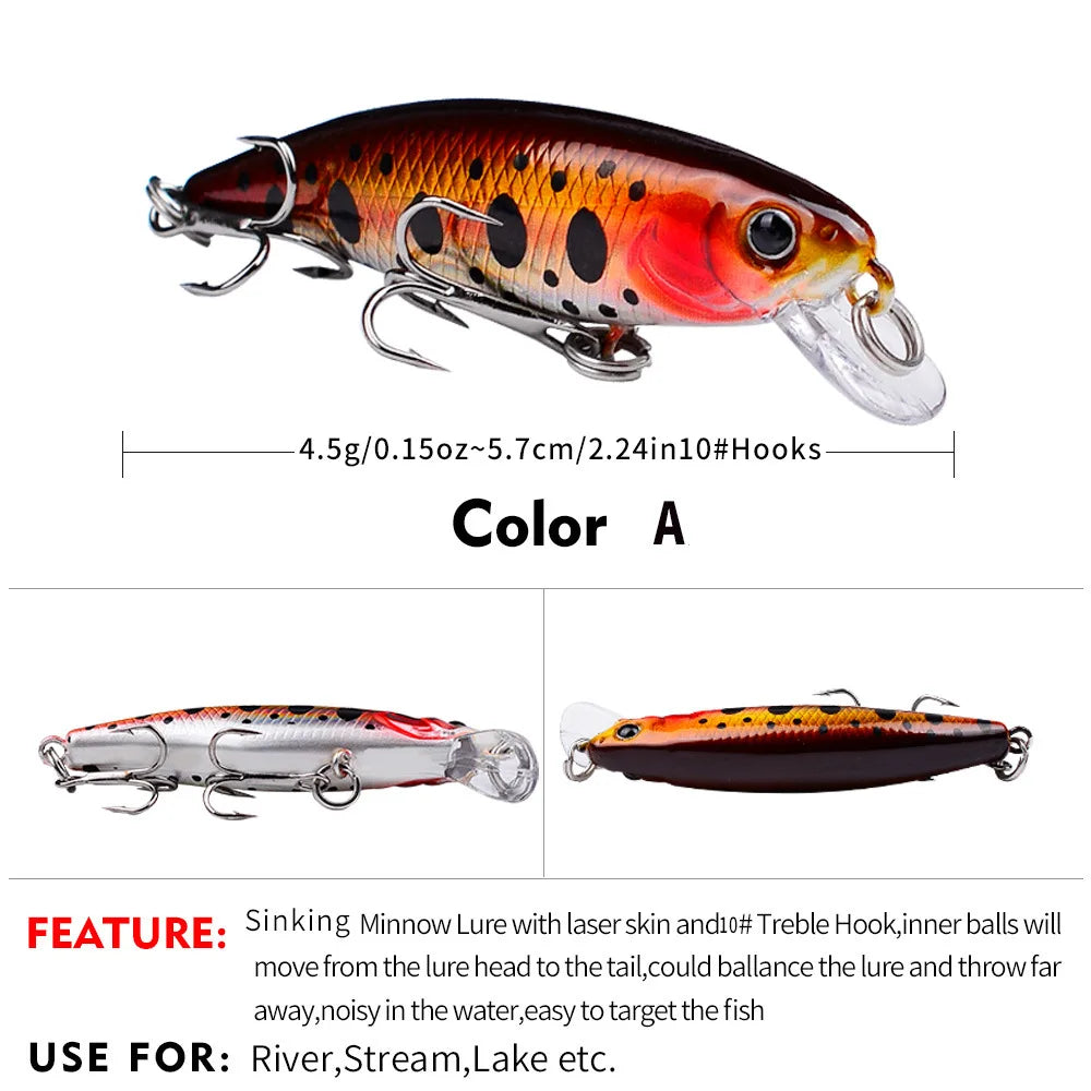 Mini Sinking Minnow Wobblers