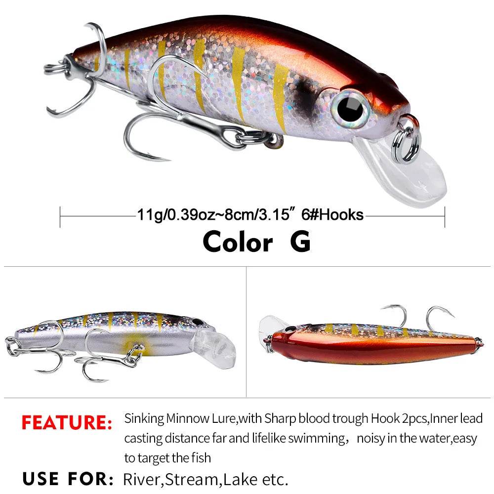 PROBEROS Sinking Minnow 80mm – Lifelike Crankbait Action - Fish & Cheaps | Fishing & Outdoor Gear