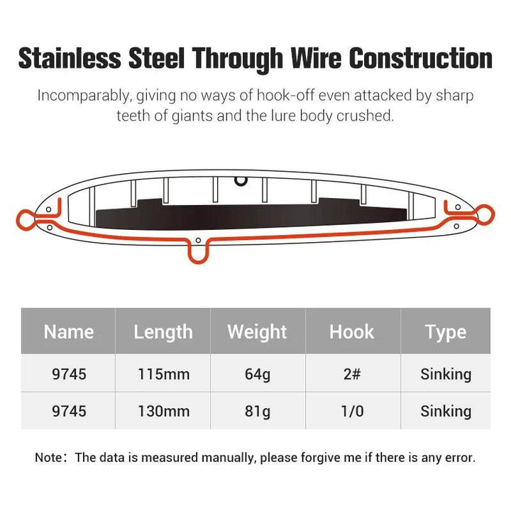 Noeby Sinking Heavy Stickbait Lure - Fish & Cheaps | Fishing & Outdoor Gear