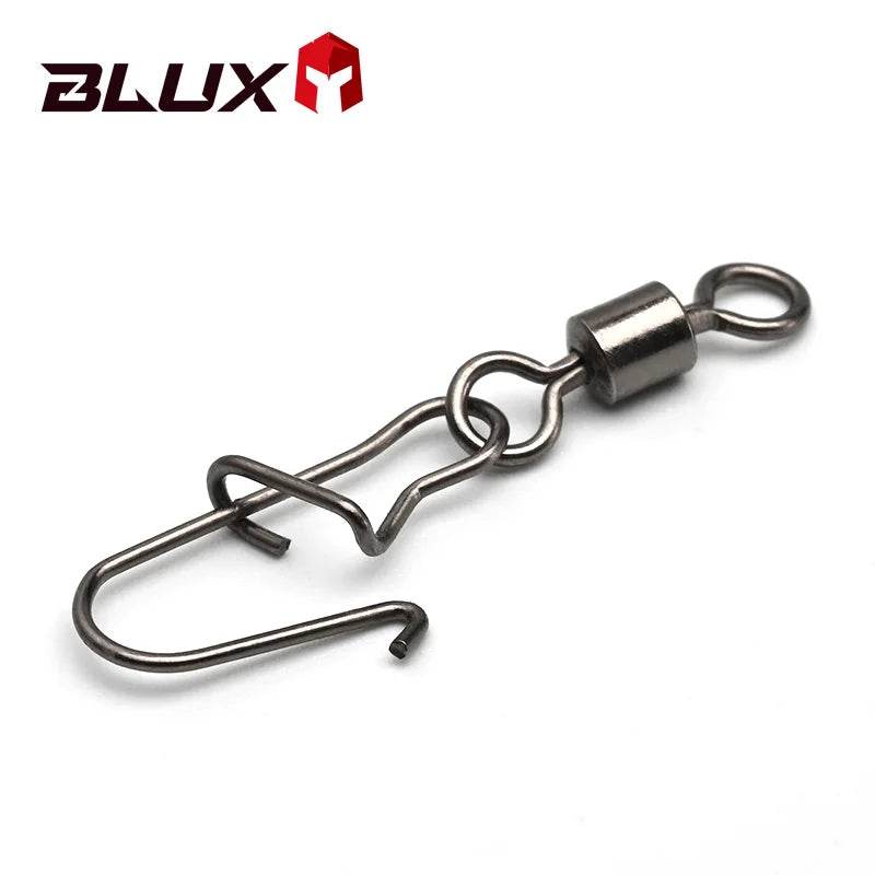 BLUX Quick Change Lock Snap with Superline Swivel – 50pcs - Fish & Cheaps | Fishing & Outdoor Gear