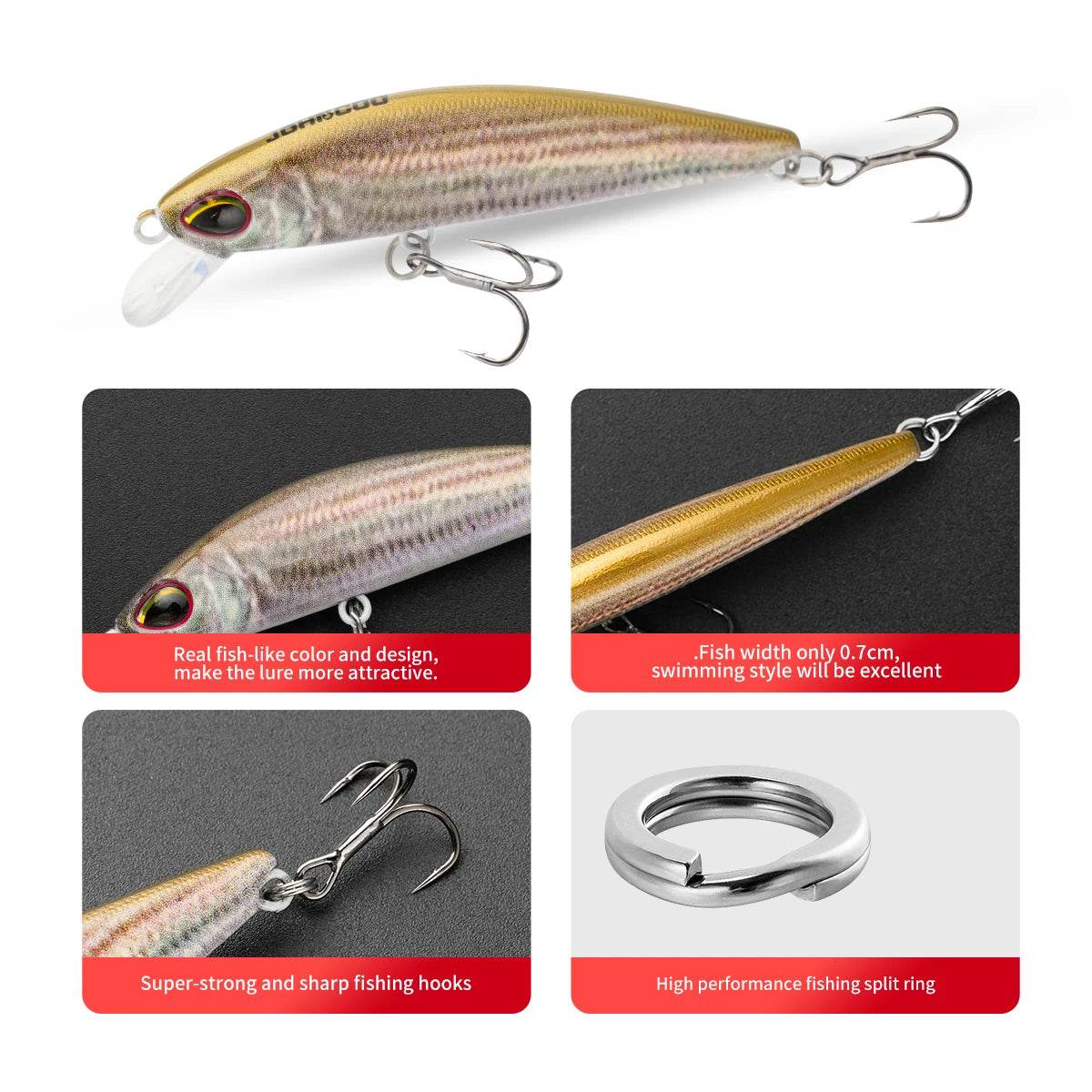 Johncoo 6cm Sinking Minnow – Precision Predator Lure - Fish & Cheaps | Fishing & Outdoor Gear