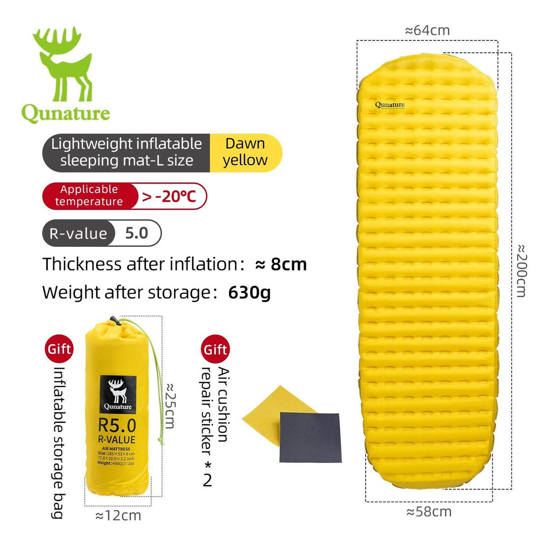Qunature Inflatable Camping Mattress Set - Fish & Cheaps | Fishing & Outdoor Gear