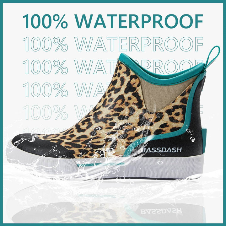 BASSDASH Womens 4.5” Waterproof Deck Ankle Rain Boots - Fish & Cheaps | Fishing & Outdoor Gear