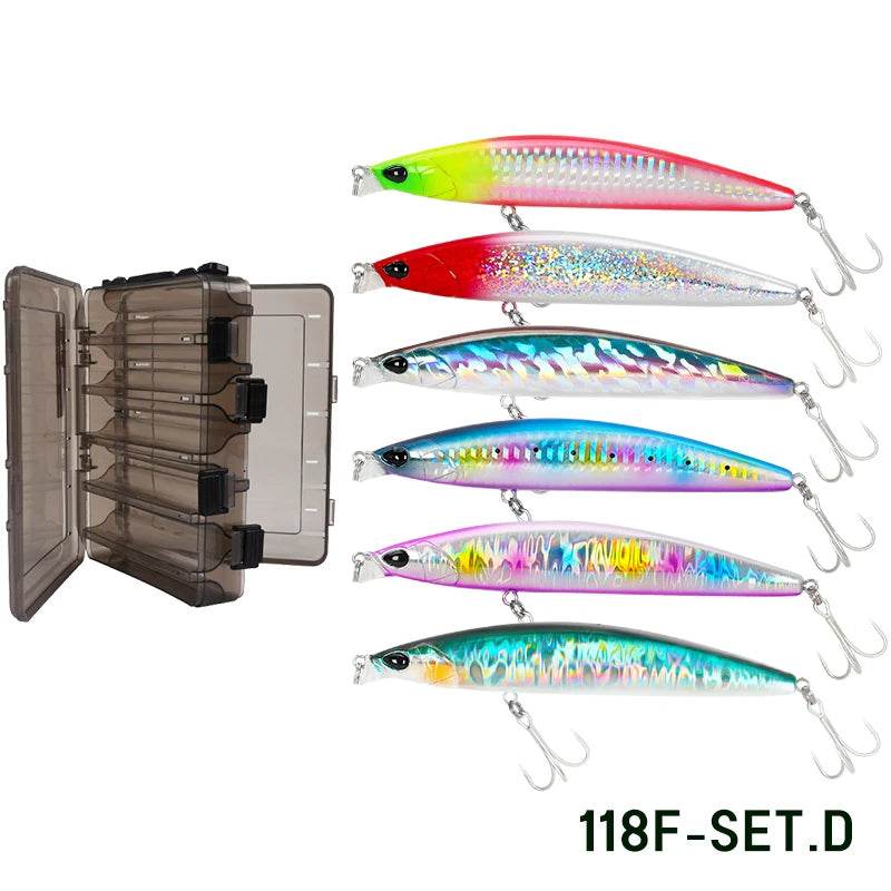 TSURINOYA 118mm Shallow Floating Minnow Set - Fish & Cheaps | Fishing & Outdoor Gear