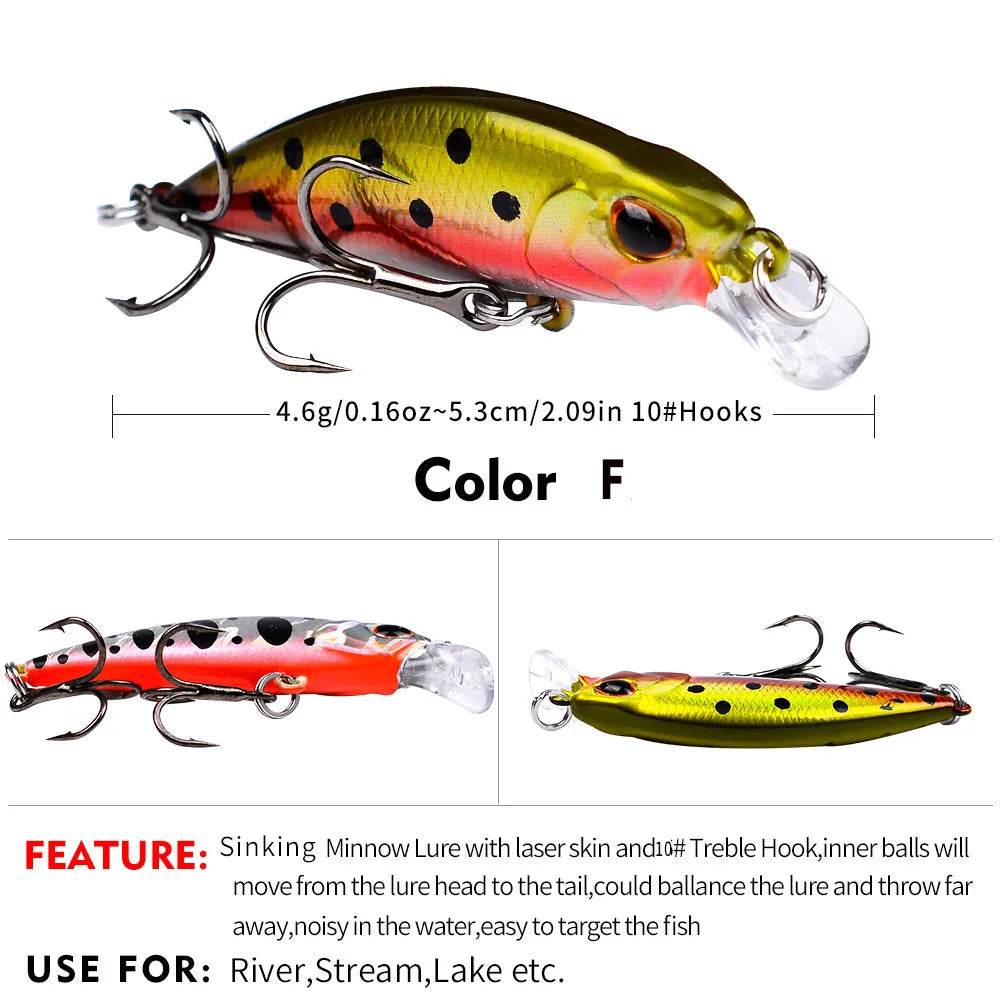PROBEROS Mini Sinking Minnow Wobbler - Fish & Cheaps | Fishing & Outdoor Gear