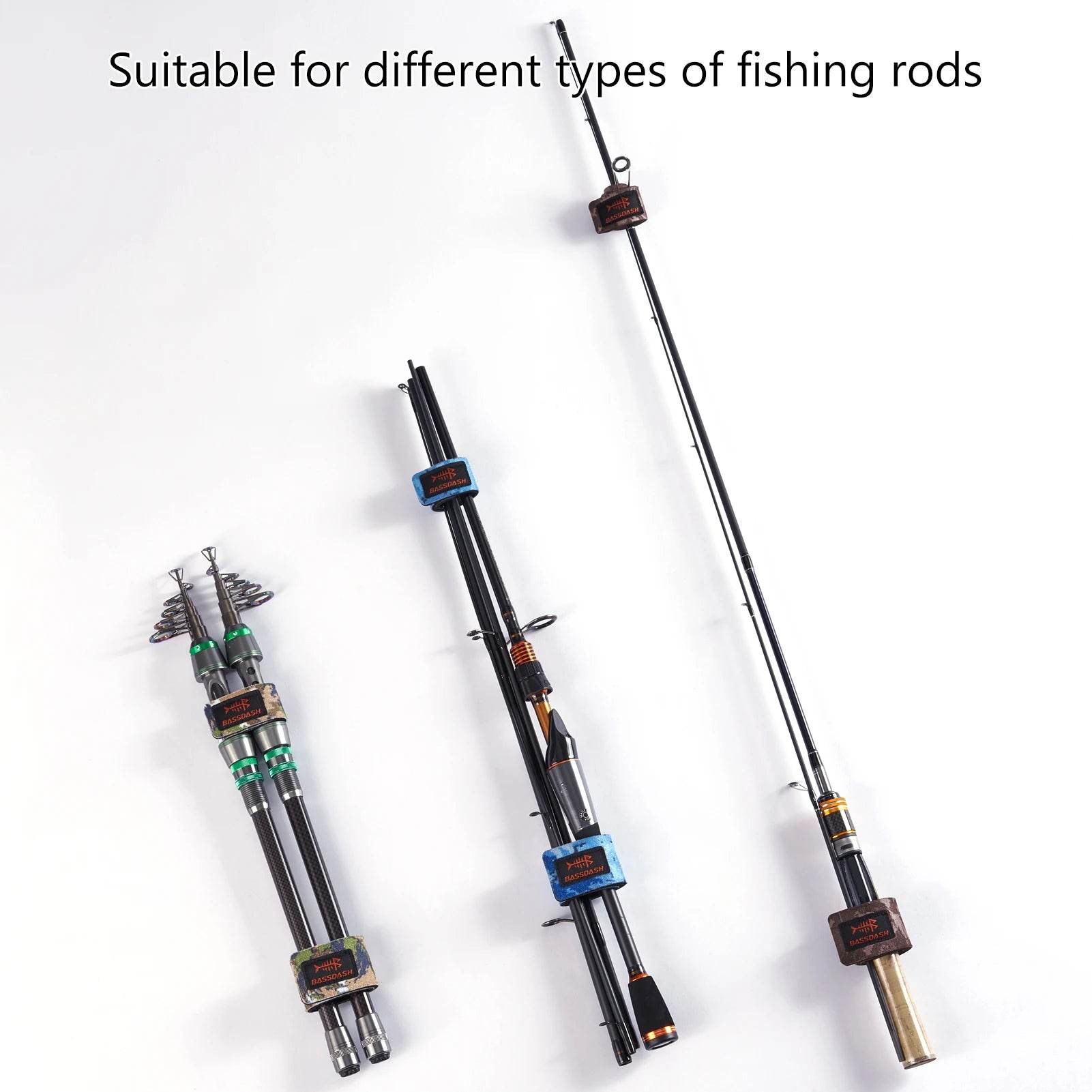 Bassdash Stretchy Fishing Rod Straps – 6-Pack - Fish & Cheaps | Fishing & Outdoor Gear