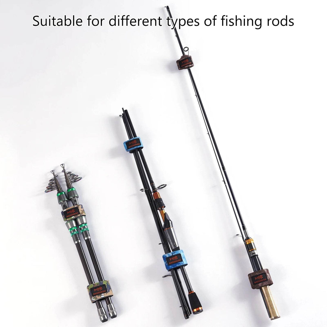 Bassdash Stretchy Fishing Rod Straps – 6-Pack - Fish & Cheaps | Fishing & Outdoor Gear