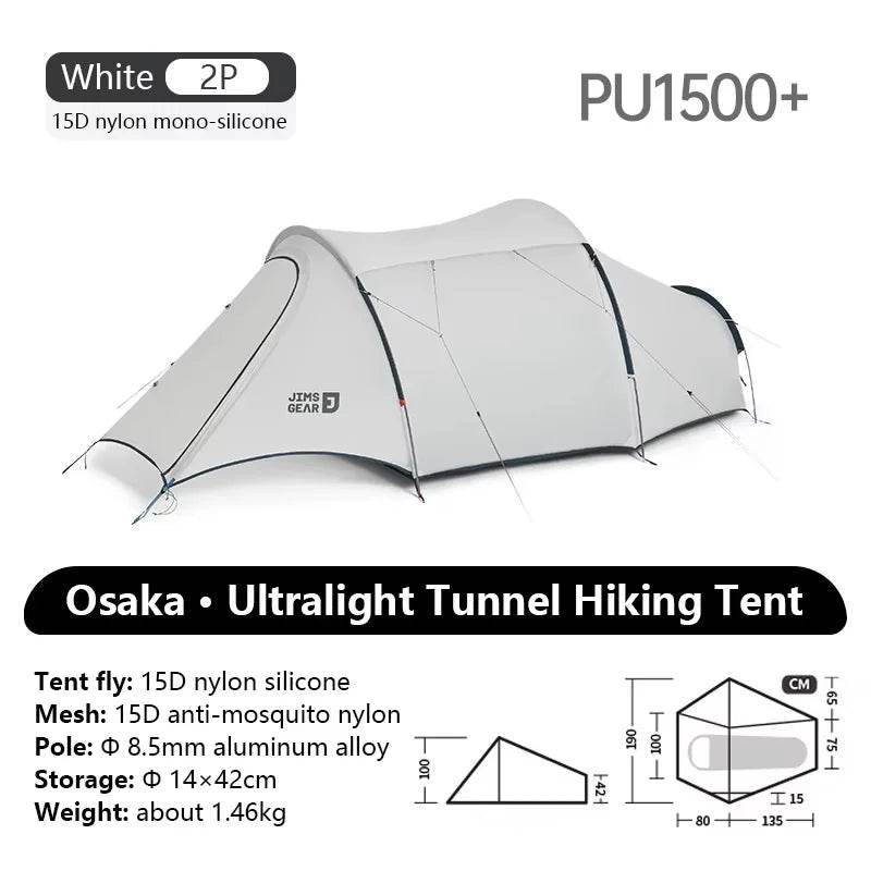 Naturehike Osaka Tunnel Tent — Ultralight 1–2-Person Shelter - Fish & Cheaps | Fishing & Outdoor Gear