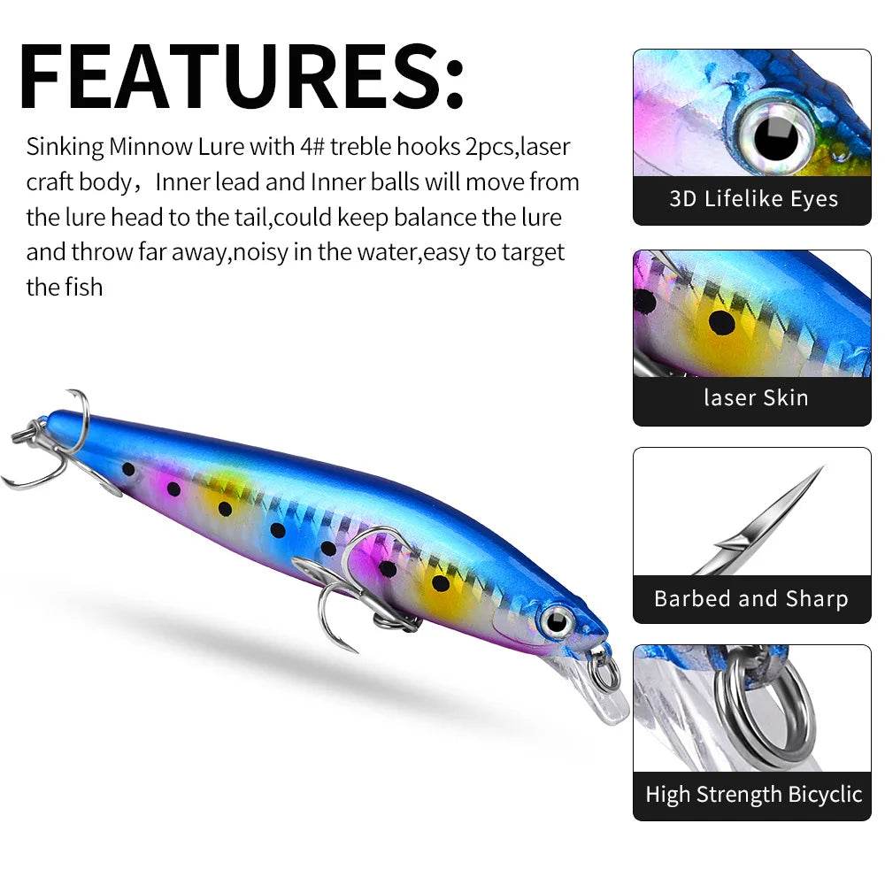 PROBEROS Laser Slow Sinking Minnow – 19g Crankbait - Fish & Cheaps | Fishing & Outdoor Gear