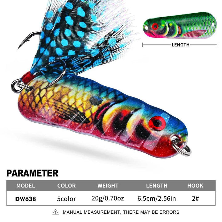 PROBEROS 20g Metal Spoon VIB – Long Casting Vibrating Lure - Fish & Cheaps | Fishing & Outdoor Gear