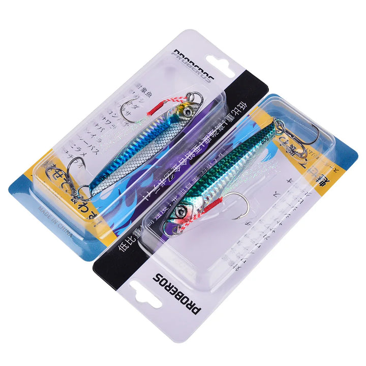 Metal Jig Fishing Lure Trolling 17-60g Double Hook – Saltwater Lure