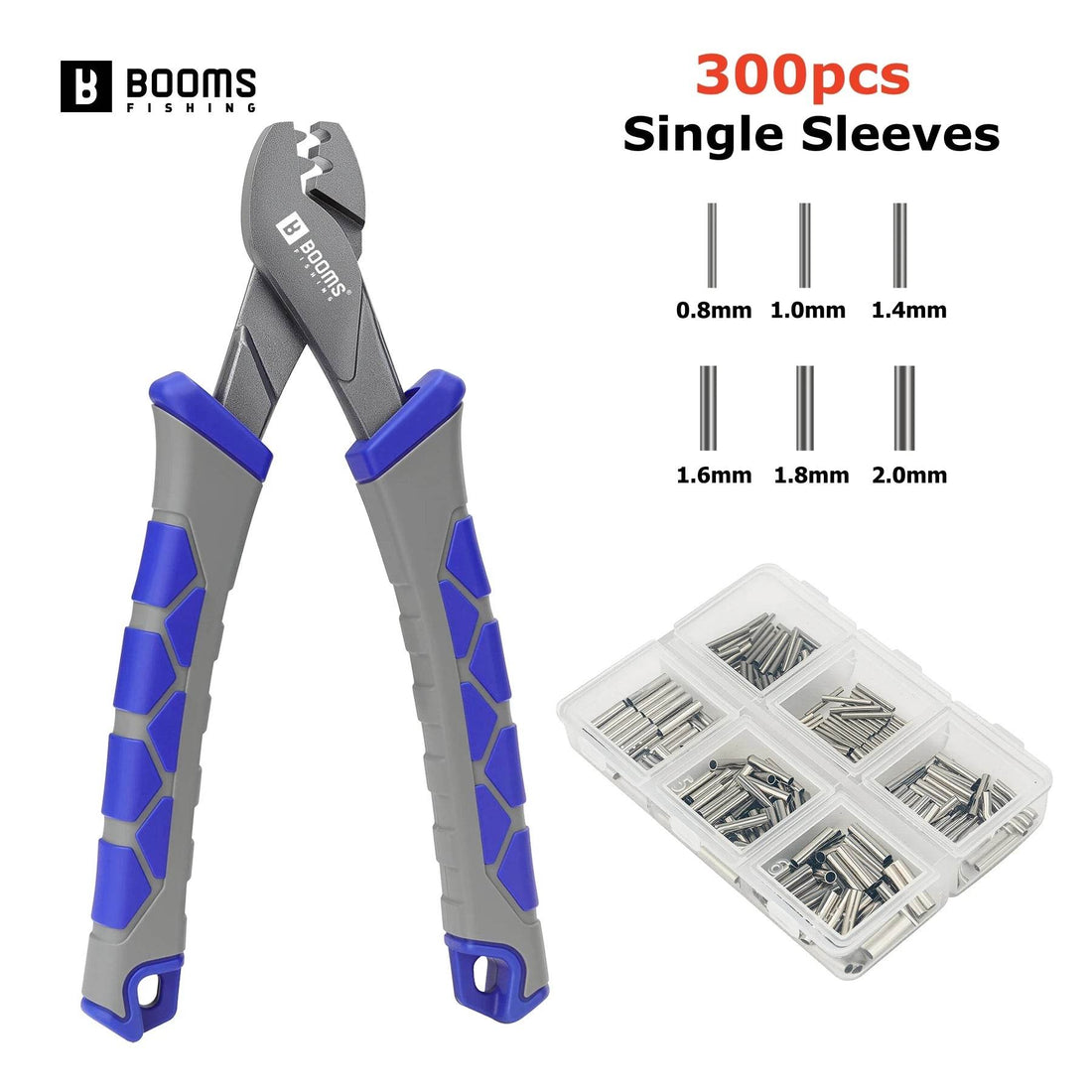 Booms Fishing 28cm Crimping Pliers Kit – 300 Sleeves & Lanyard - Fish & Cheaps | Fishing & Outdoor Gear