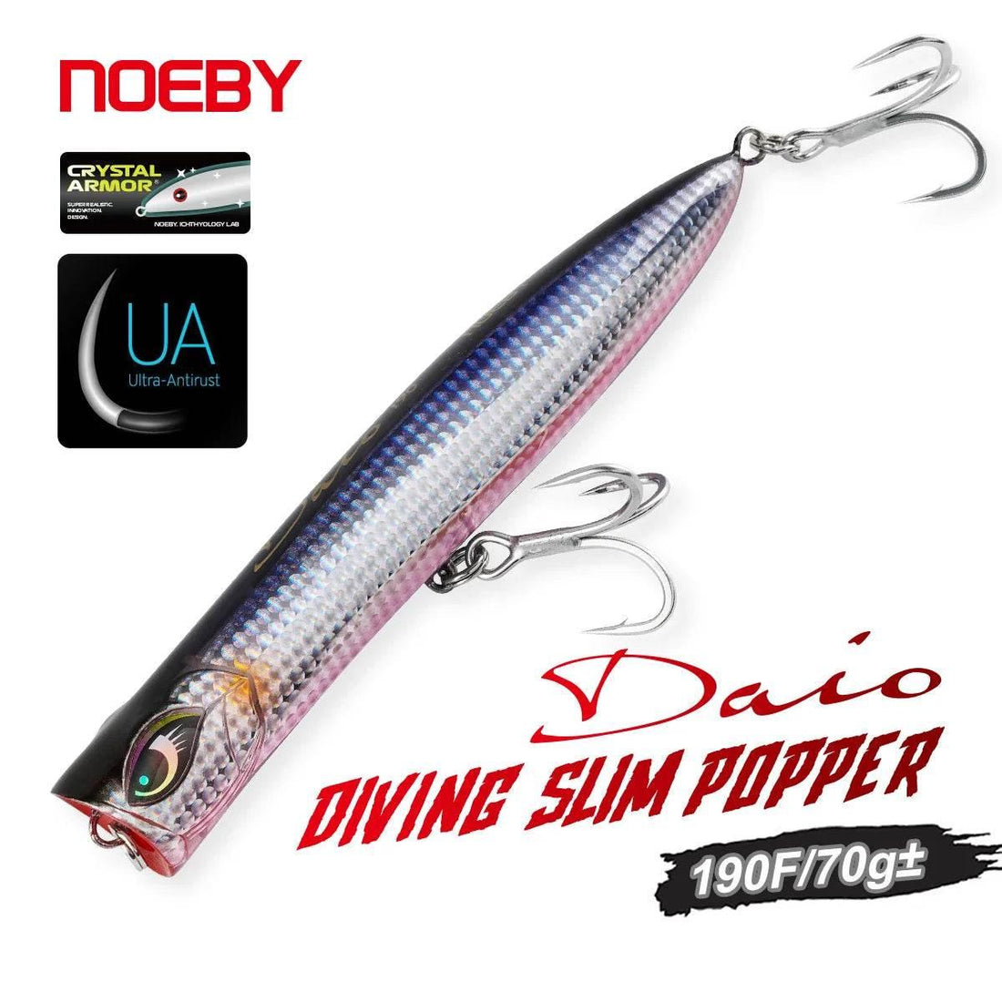 NOEBY Daio 190mm Popper – Big Game Surface Lure - Fish & Cheaps | Fishing & Outdoor Gear