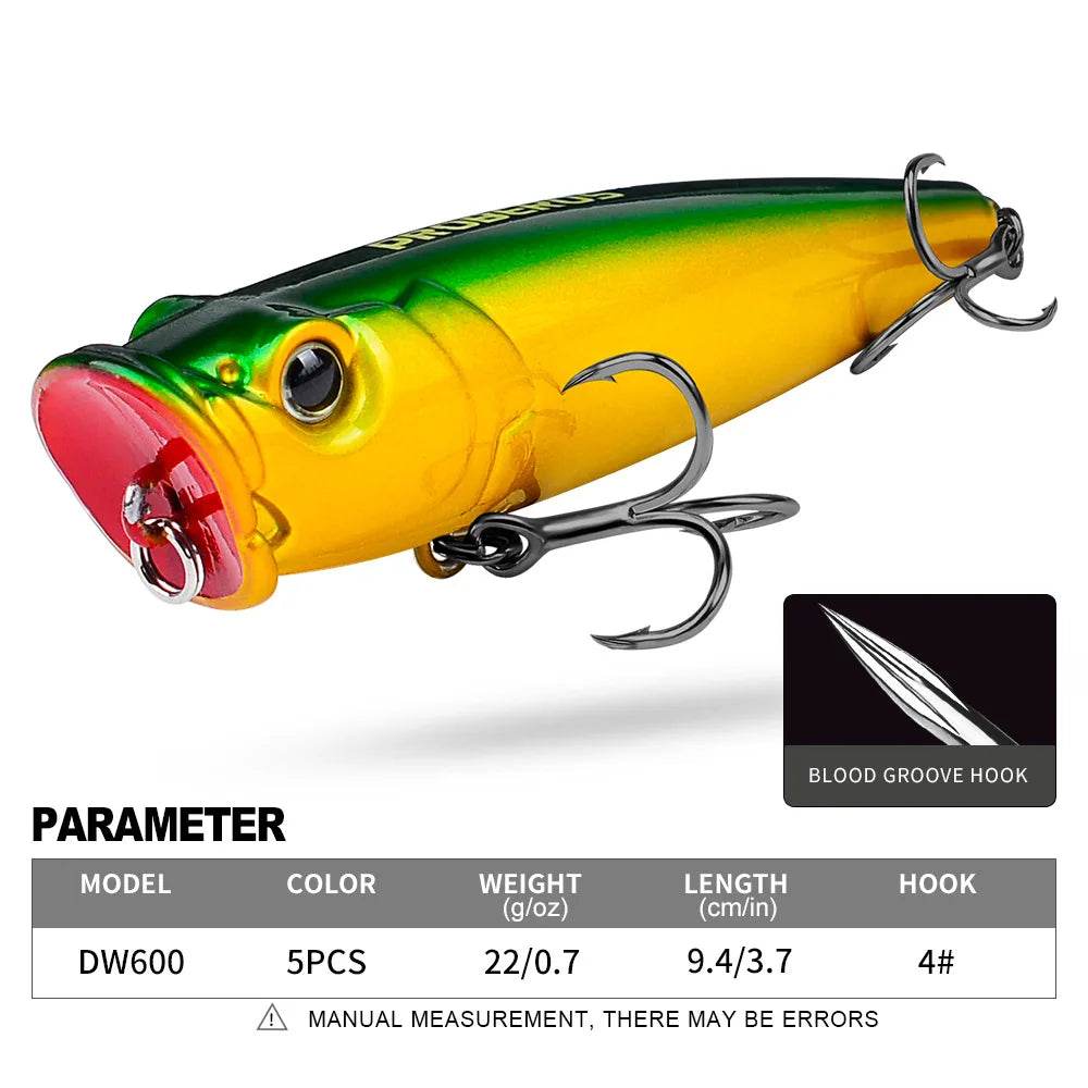 PROBEROS 9.4cm Big Popper – Topwater Swimbait Lure - Fish & Cheaps | Fishing & Outdoor Gear